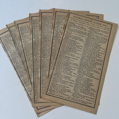 Boston Streets Listings 7 Pages 1871 Boston Almanac Clipping SAI2-H4