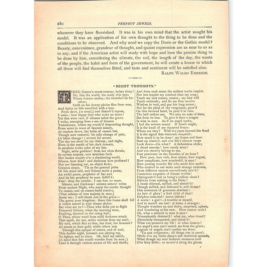 Night Thoughts - Thomas Hood 1884 Poem TA5-CJ-2