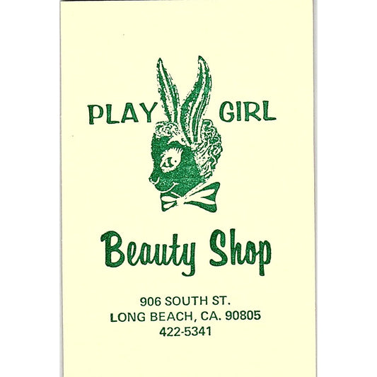 Play Girl Beauty Shop Long Beach CA Vintage Business Card TH2-B2