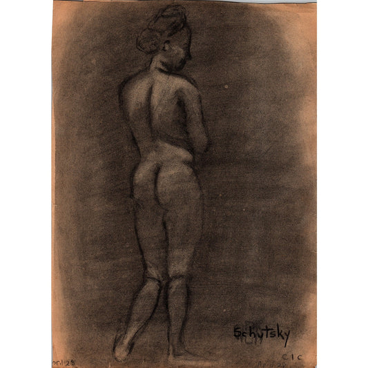 1940s Original Sketch of a Nude Female Winifred Schutsky D26-24