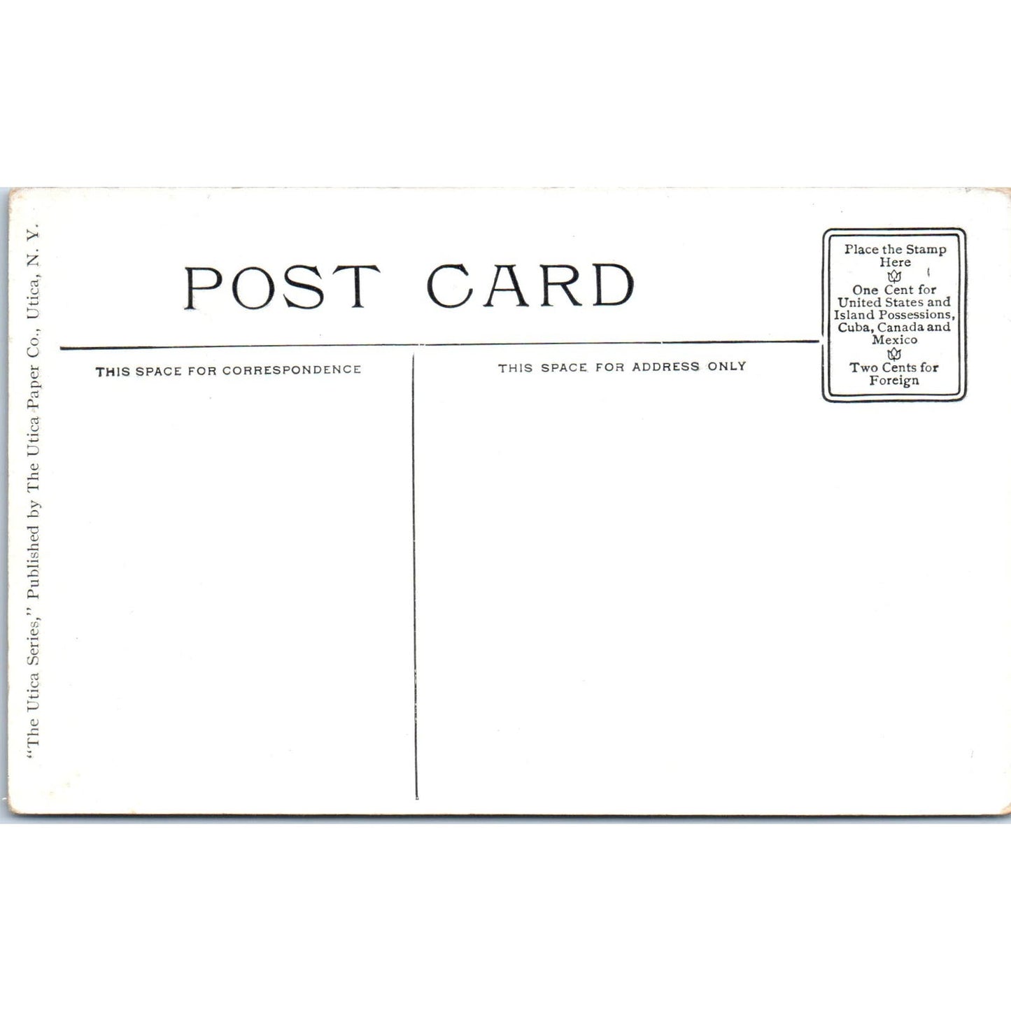 Scene in Roscoe Conkling Park Utica NY Antique Unused Postcard PC7