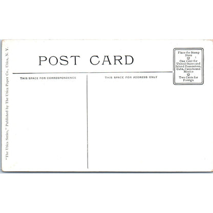 Scene in Roscoe Conkling Park Utica NY Antique Unused Postcard PC7
