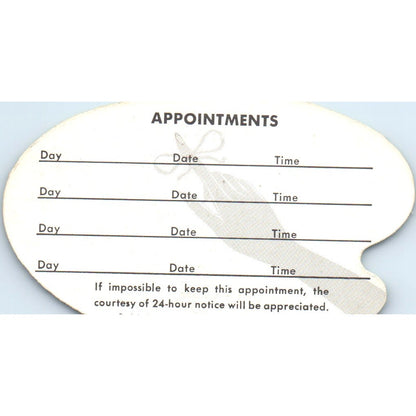 Vivian's Beauty Salon Long Beach CA Appointment Vintage Business Card SD8-B10