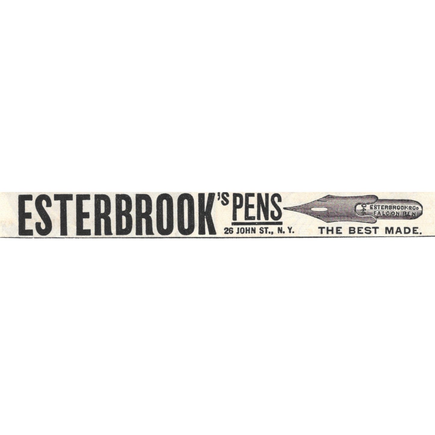 Esterbrook Pens John Street NY c1890 Victorian Ad AE8-CH13