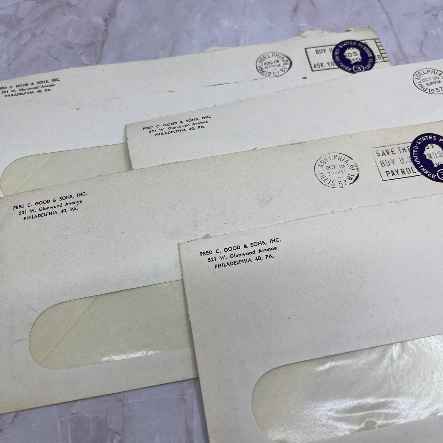 1950s Lot of Fred C. Good & Sons Inc Philadelphia PA Envelopes L4-4-16