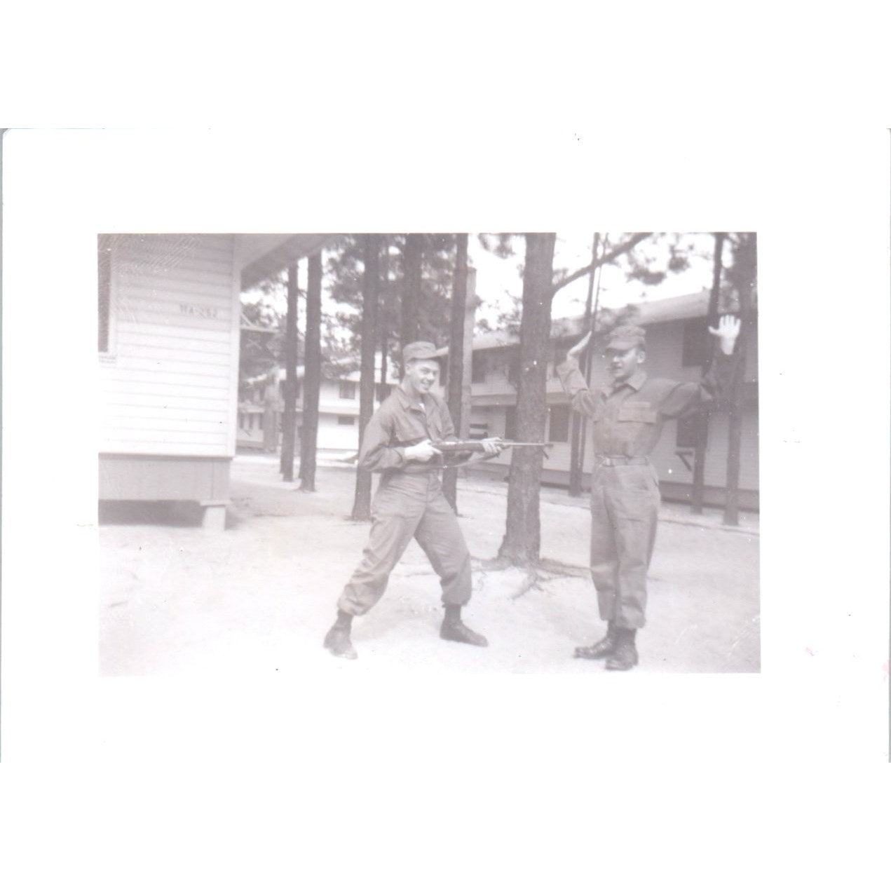 US Army Soldiers Playing Stickup Postwar Germany c1954 Army Photo AF1-AP4