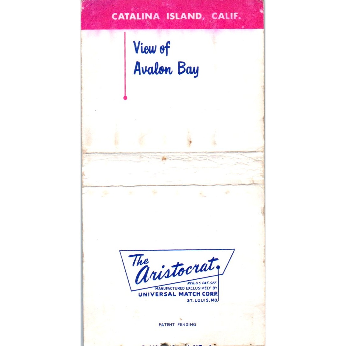 Union Pacific Railroad Avalon Bay Catalina Island CA Vintage Matchbook SF4-Y7