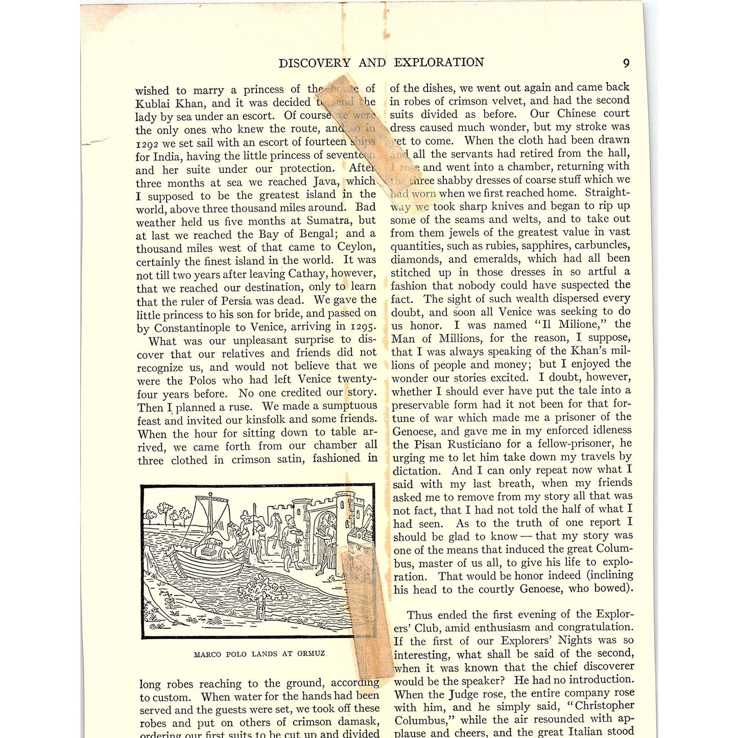 Christopher Columbus as a Boy Giulio Monteverde Vintage Print 6.5x8 V4