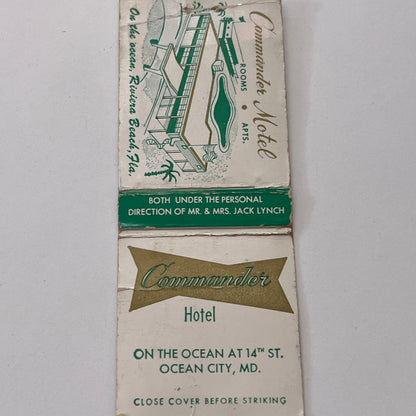 Commander Hotel Ocean City MD Vintage Matchbook Cover TB8-MB-13