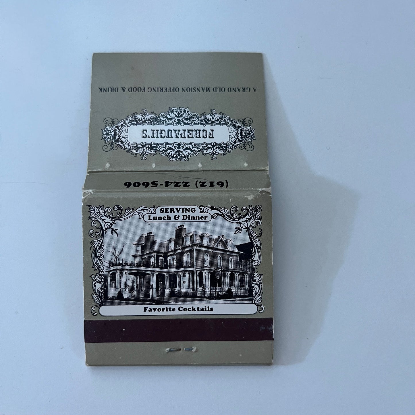 Forepaugh's Restaurant St. Paul MN Feature Matches Vintage Matchbook SC4-R8