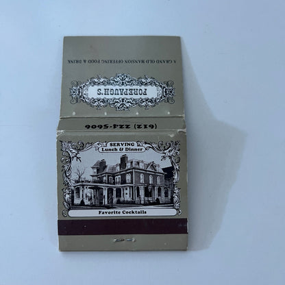 Forepaugh's Restaurant St. Paul MN Feature Matches Vintage Matchbook SC4-R8