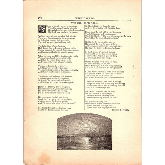 The Inchcape Rock Robert Southey, On May Morning John Milton 1884 Poem TA5-CJ-2