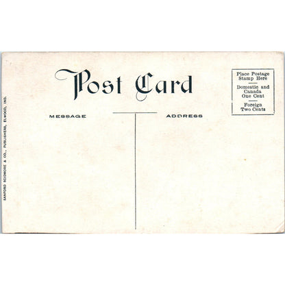 c1910 St. Joseph's Church Interior Elwood IN Original Postcard PC10