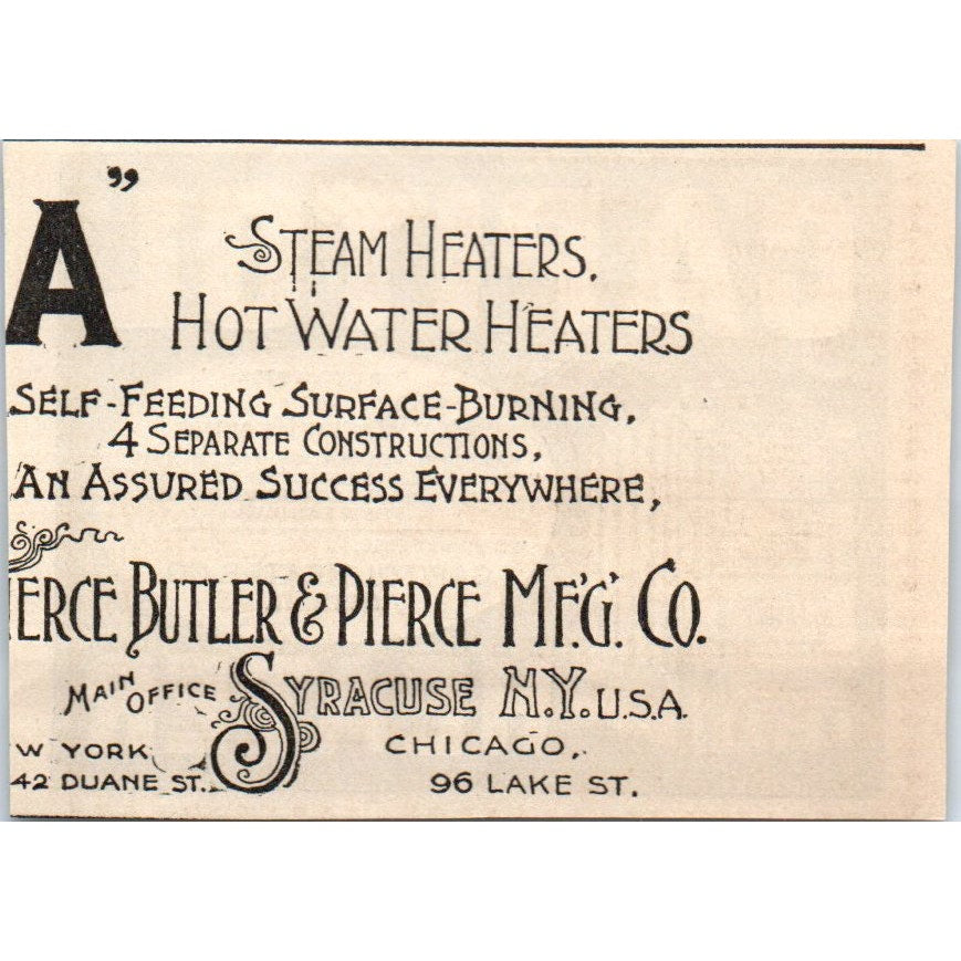 Capitol Heater Co Detroit Hot Water Heating 1892 Magazine Ad AB6-4