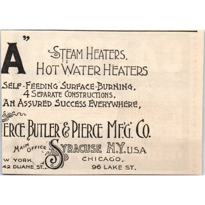 Capitol Heater Co Detroit Hot Water Heating 1892 Magazine Ad AK6-M2