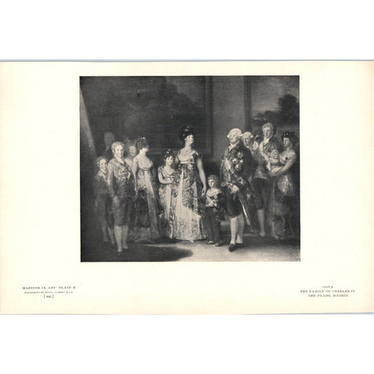 The Family of Charles IV - Goya c1905 Art Print D12