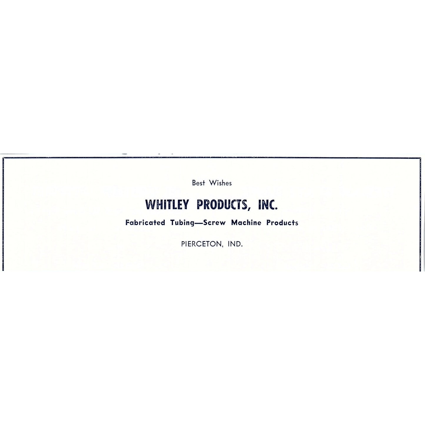 Whitley Products, Inc Fabricated Tubing Pierceton Indiana 1964 Ad AG1-9