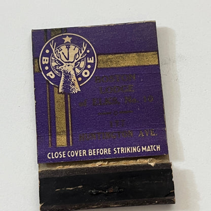 BPOE Boston Lodge of Elks No. 10 Vintage Matchbook Cover TB6-MB1-4