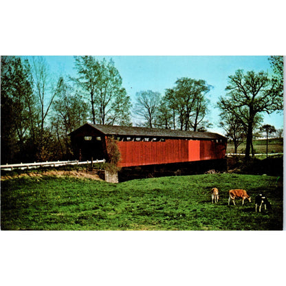 Parker Bridge Wyandot County Ohio Covered Bridge Postcard PC5