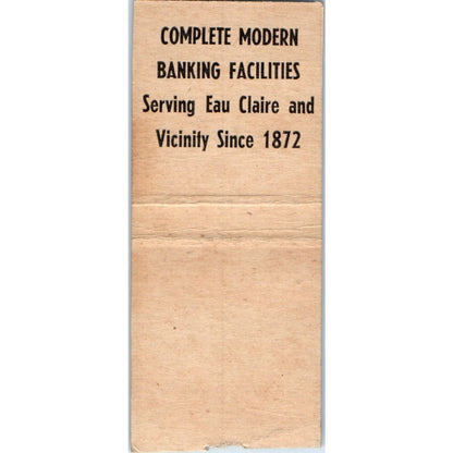 Union National Bank Eau Claire WI Vintage Matchbook Cover SD4-Y6