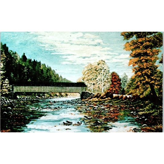 Gaston's Mill Beaver Creek Columbiana County OH Covered Bridge Postcard PB11