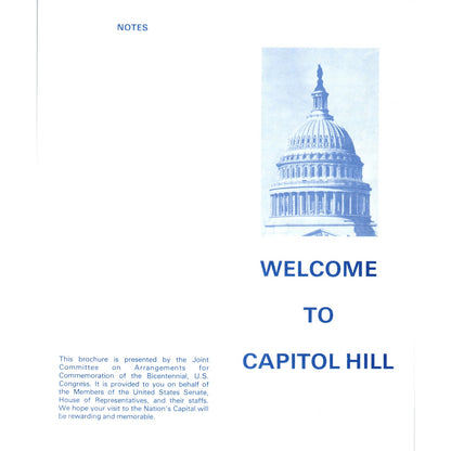 1970s Welcome to Capitol Hill Washington DC Travel Brochure TF4-BC