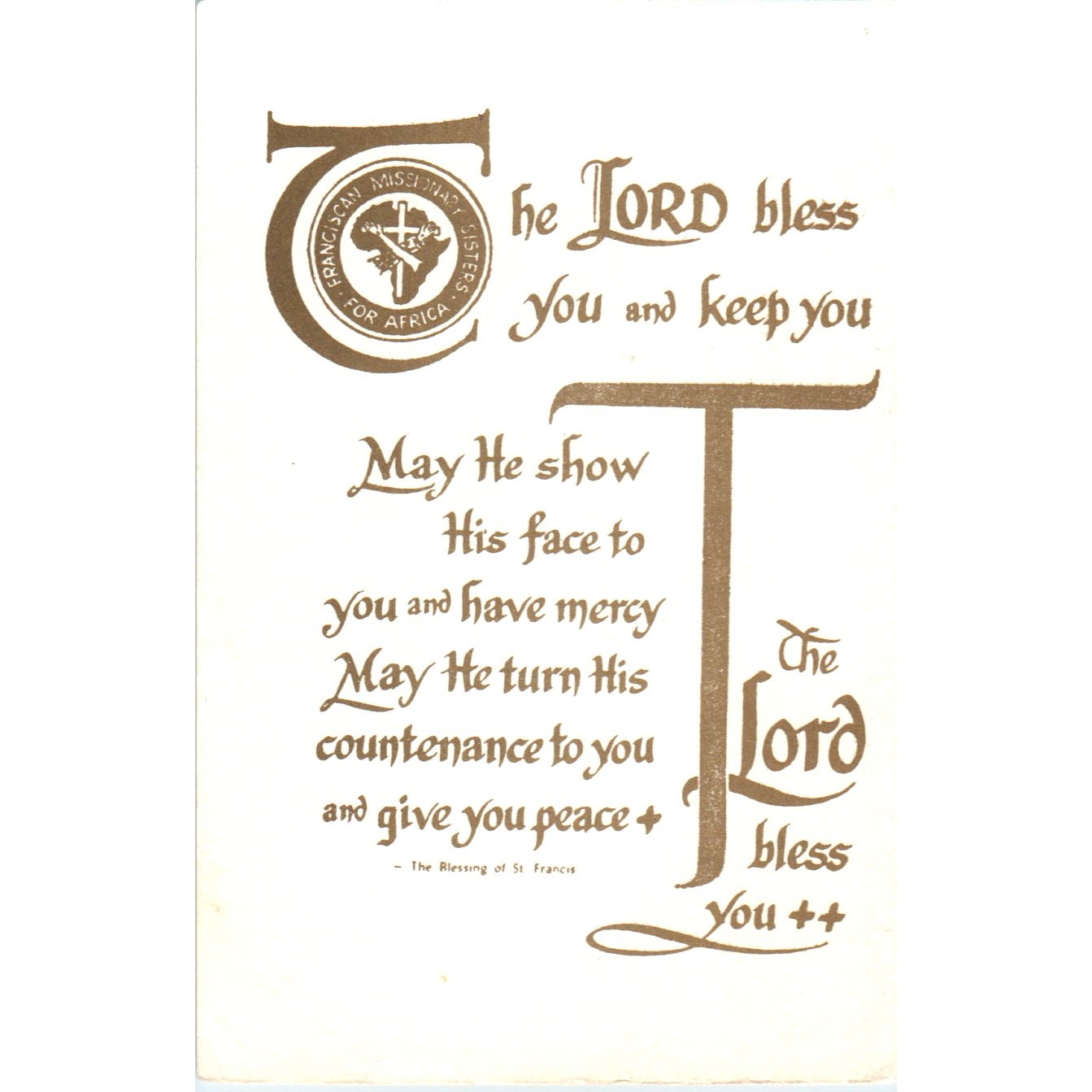 Blessing of St. Francis Mother Kevin Pioneer Missionary Vintage Card TH2-PC1