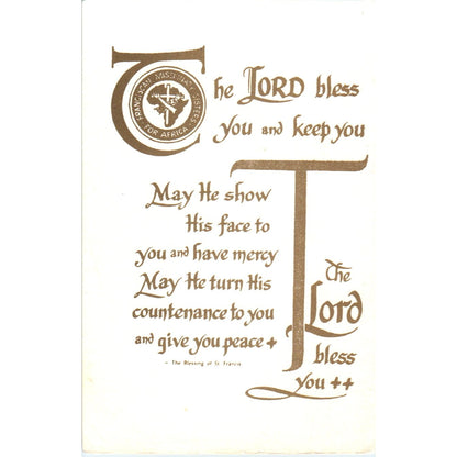 Blessing of St. Francis Mother Kevin Pioneer Missionary Vintage Card TH2-PC1