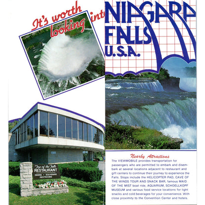 Vintage Niagara Falls Top of the Falls Restaurant & Gift Center Travel Brochure TH2-O1