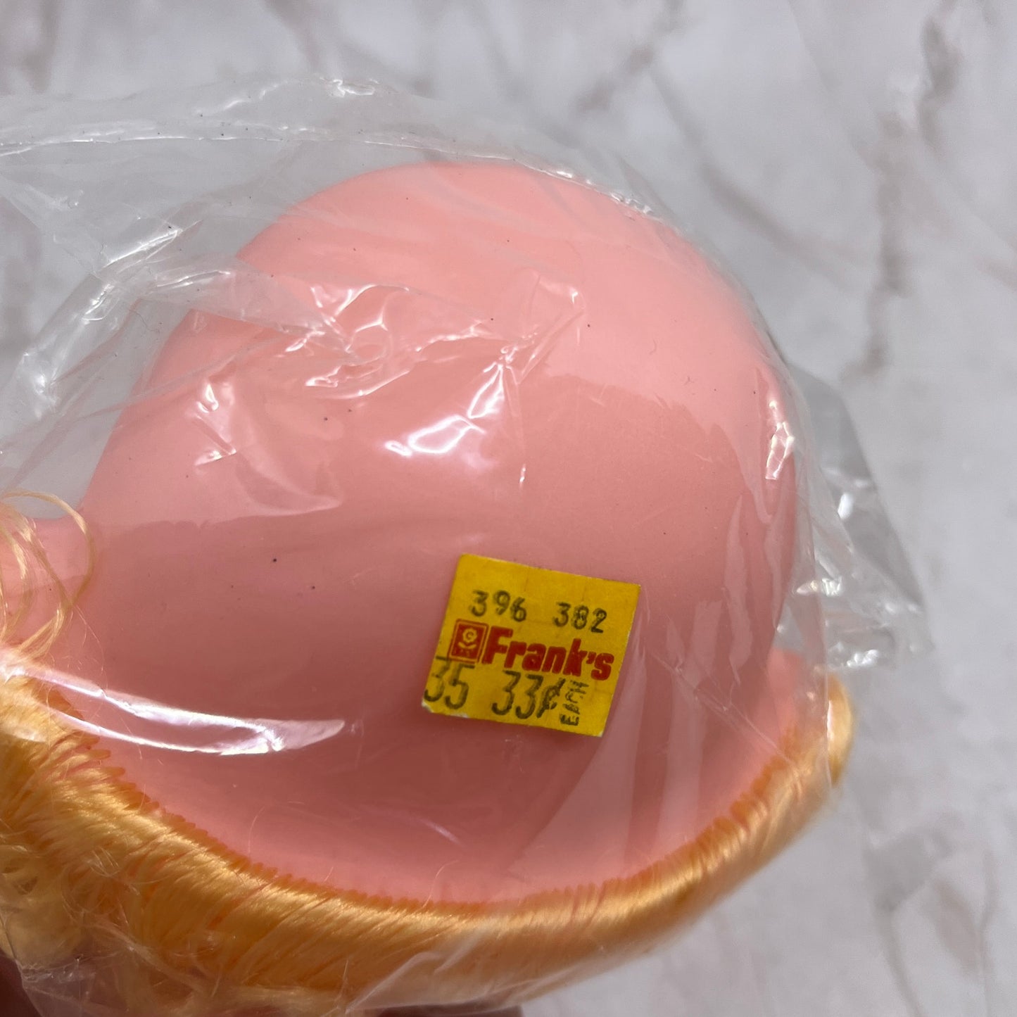 Vintage Packaged 4.5" Plastic Rubber Smiling Clown Hobo Doll Head NOS Sealed TF4