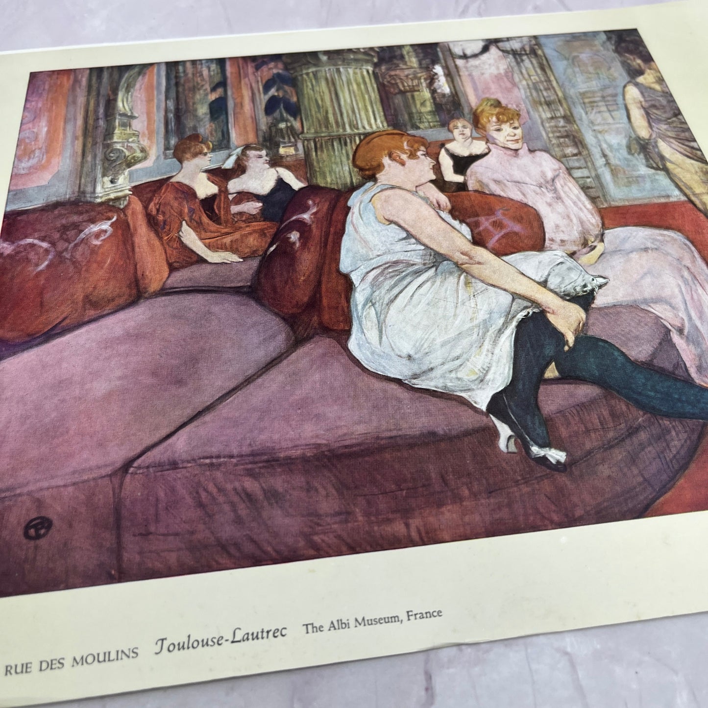 Salon in the Rue Des Moulins Toulouse-Lautrec 9.5x12.5" Art Print V20
