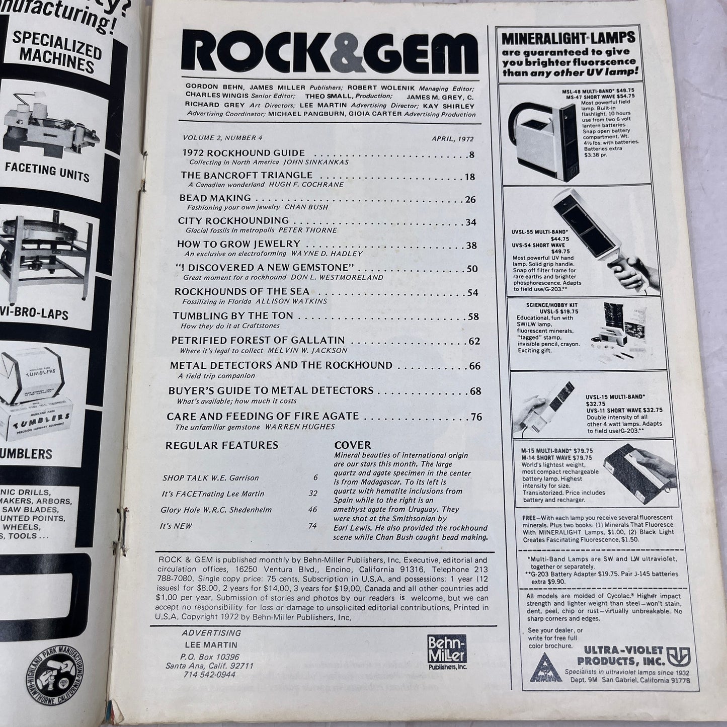 Metal Detectors and the Rockhound - Rock & Gem Magazine - Apr 1972 M24