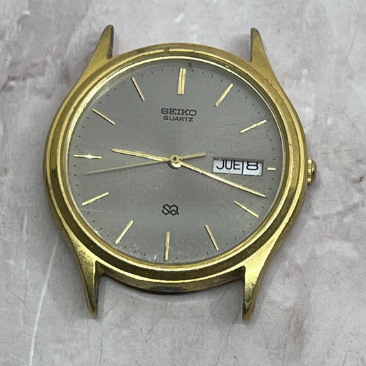 Vintage Seiko Quartz SQ Day Date Mens Watch 5H23-7B09 No Band, Untested SE5