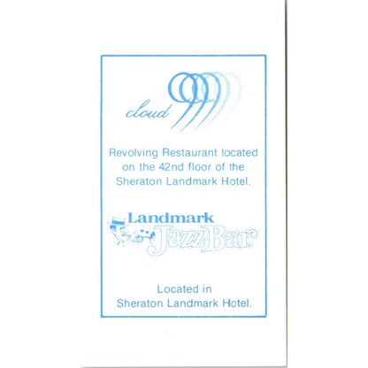 John Dye Sheraton-Landmark Hotels Vancouver BC Vintage Business Card SE3-B1