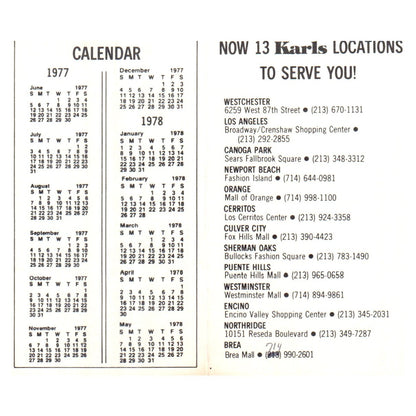 Karls Toys Hobbies Stationers Cerritos Orange Westminster Business Card SF3-B1