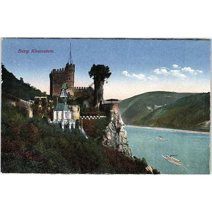 Burg Rheinstein German Antique Postcard PE9