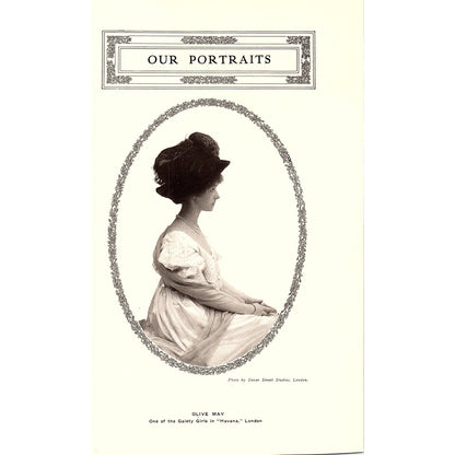 Robert Mantel as King Lear, Olive May Gaiety Girl Double Sided Article 6x11 V10
