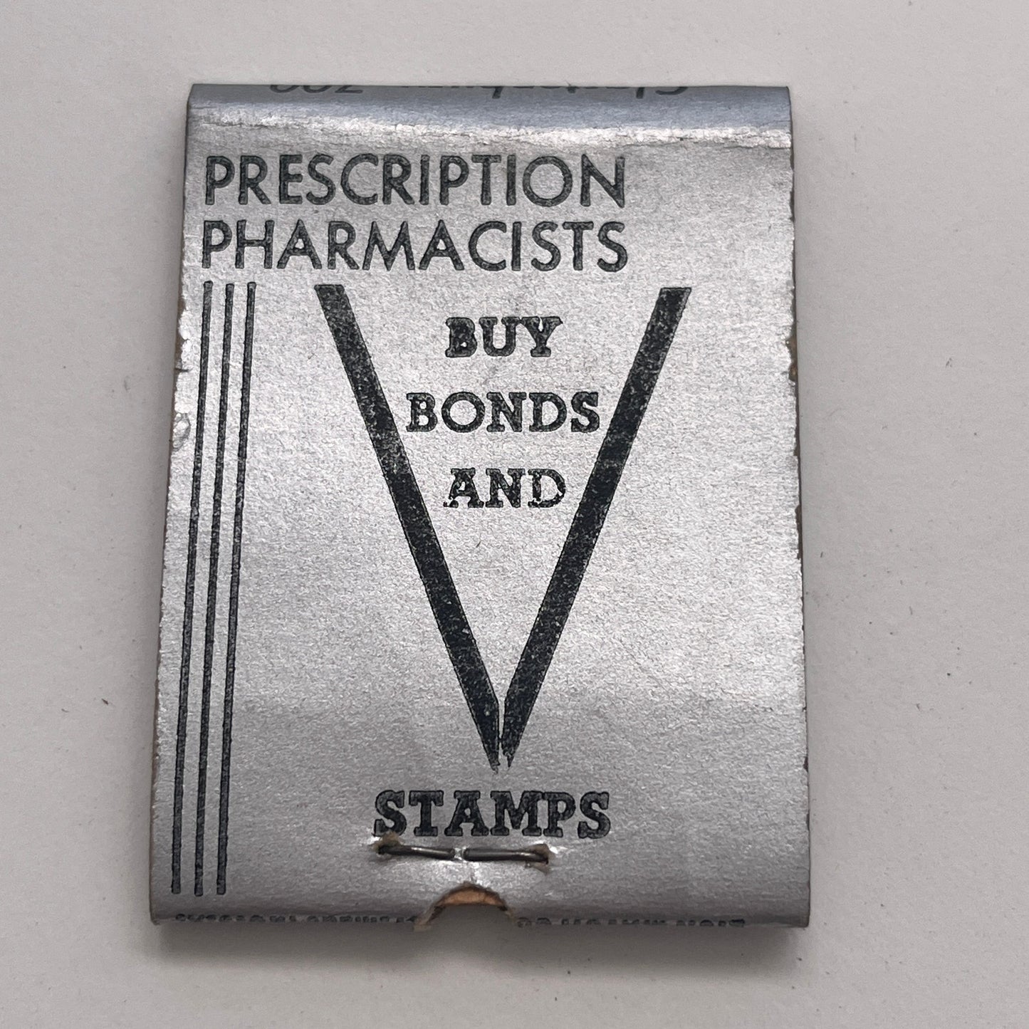 Franklin's Pharmacy Glastonbury CT War Bonds Vintage Matchbook Cover TB8-MB-7