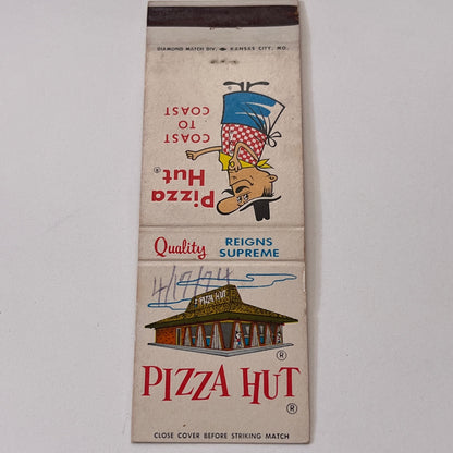 1970s Pizza Hut Restaurant Vintage Matchbook Cover TB6-MB1-15