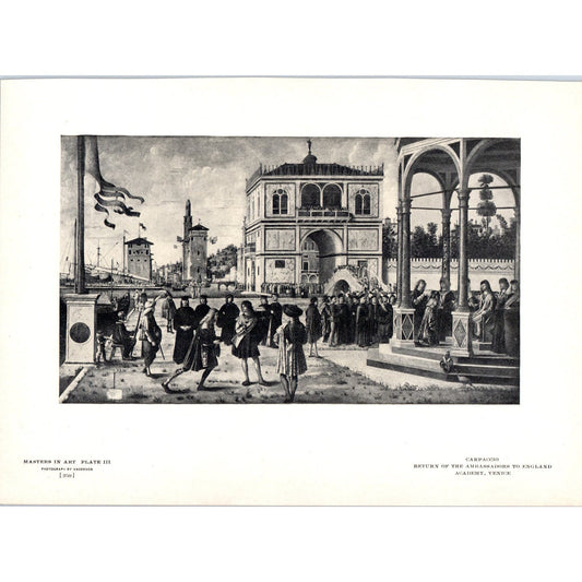 Return of the Ambassadors to England - Carpaccio c1905 Art Print D12