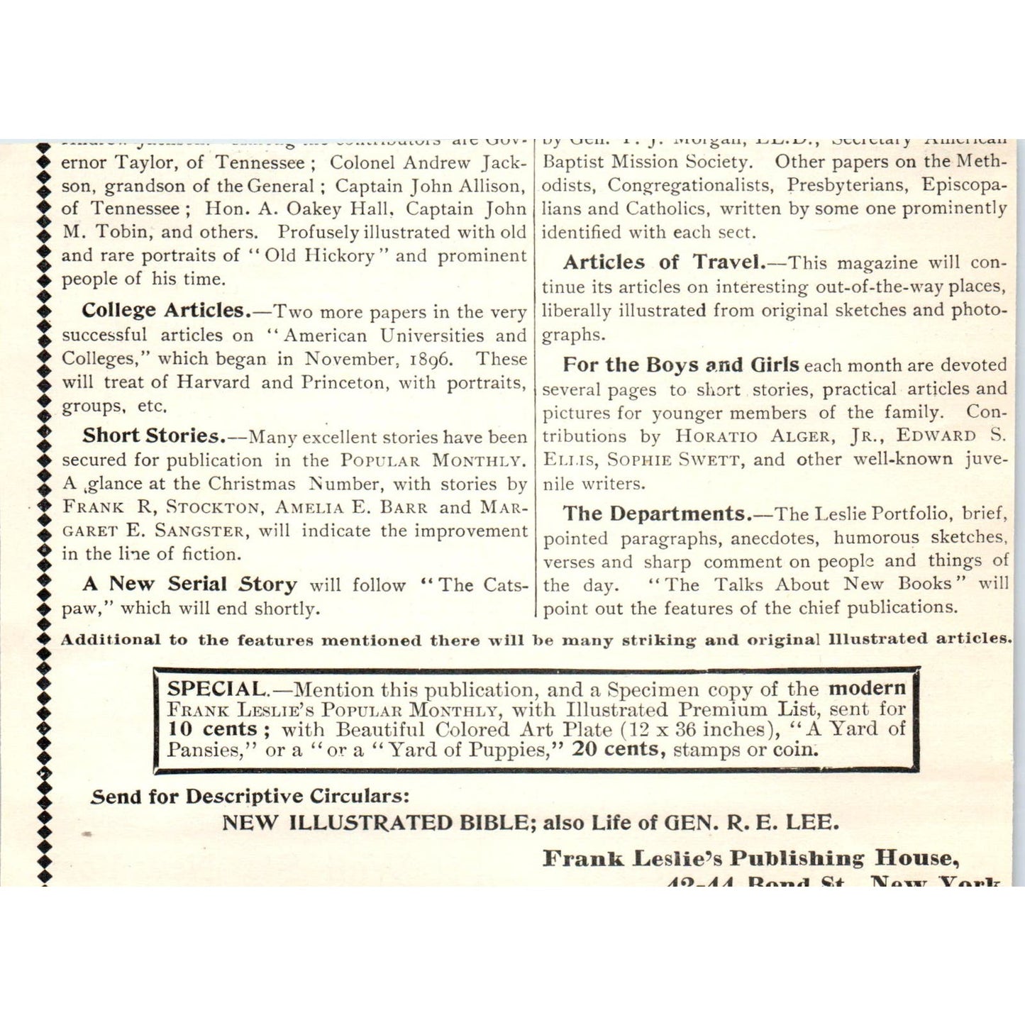 Sargent, Wright & Co Contract Speculation NY 1897 Victorian Ad AE9-TS3