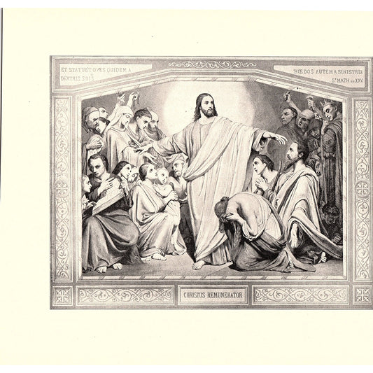 Christ the Remunerator - Ary Scheffer - 1898 Litho Art Print D19