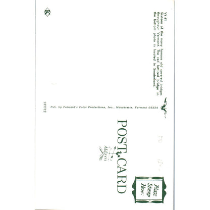 16 Famous Covered Bridges in VT Vintage Covered Bridge Postcard PD6