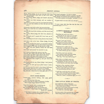 The Children's Hour - Children's Poems 15 Pages 1884 Perfect Jewels TA5-CJ-6