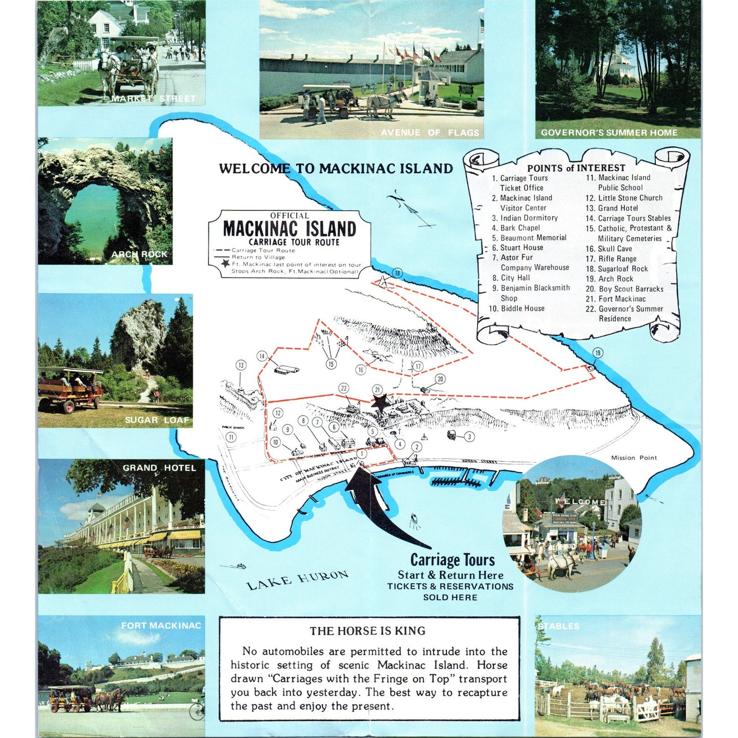 Vintage Mackinac Island Carriage Tours Inc. MI Brochure TF4-B3