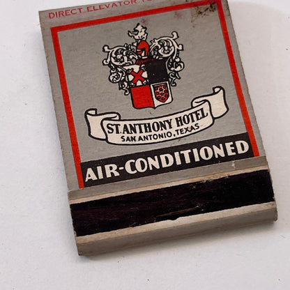 St. Anthony Hotel San Antonio Texas Vintage Matchbook Cover TB8-MB3-3