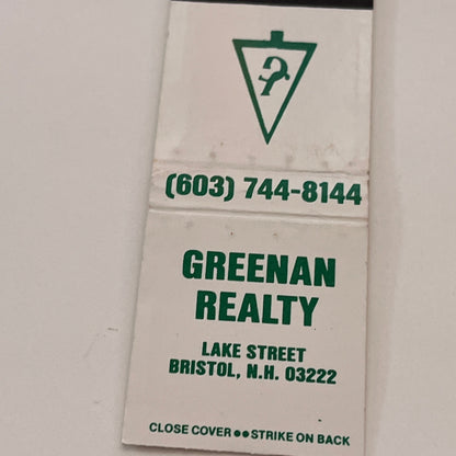 Greenan Realty Bristol NH Vintage Matchbook Cover TB6-MB2-2