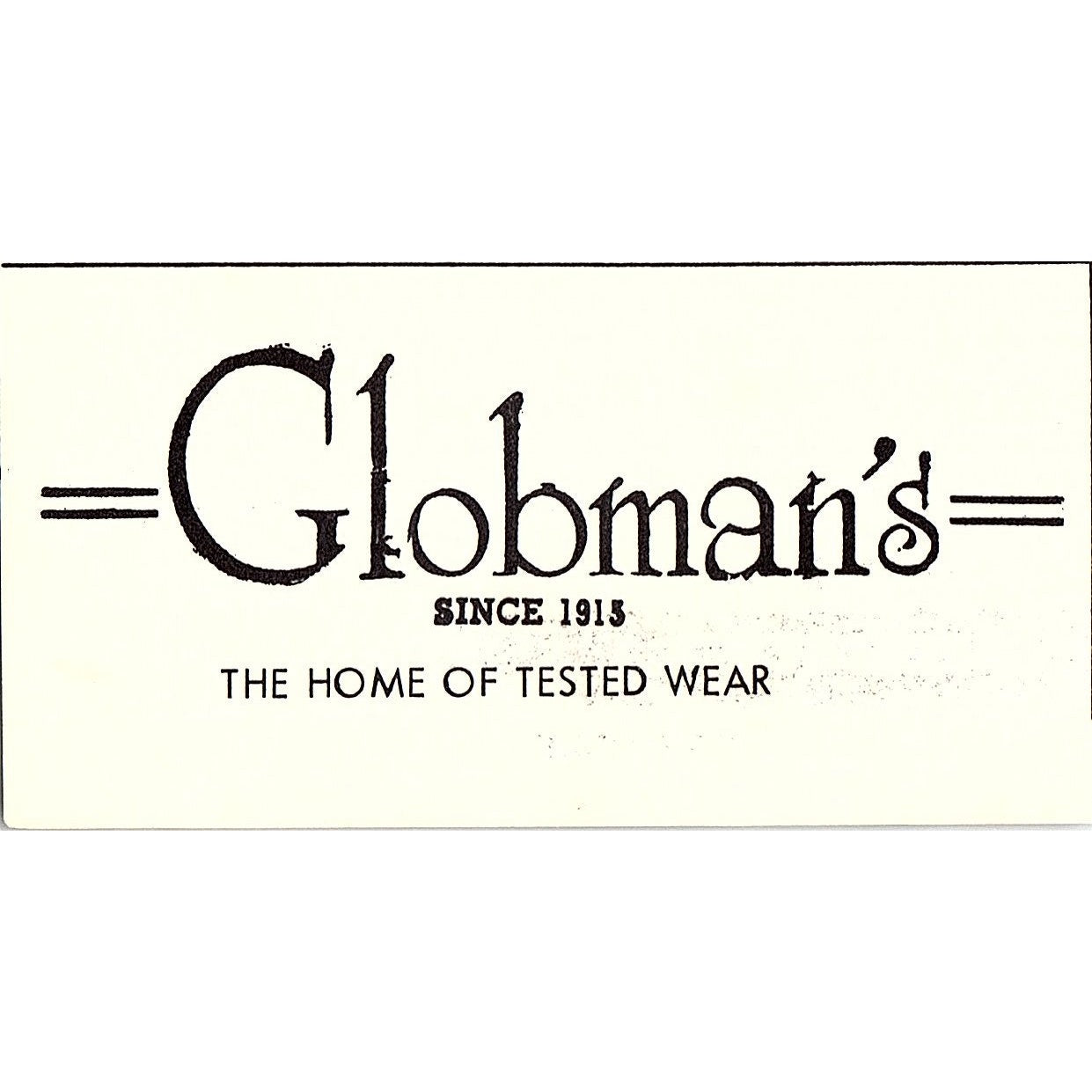 Globman's - The Home of Tested Wear Martinsville VA 1960s Ad AG2-M3