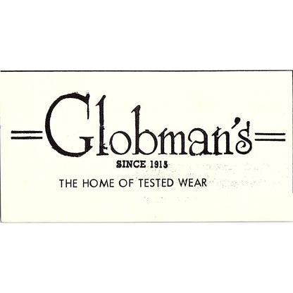 Globman's - The Home of Tested Wear Martinsville VA 1960s Ad AG2-M3