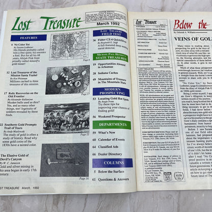 1992 March - Lost Treasure Magazine - Treasure Hunting Gold Prospecting M14